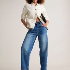 Quince Women's Bella Stretch Barrel Jeans